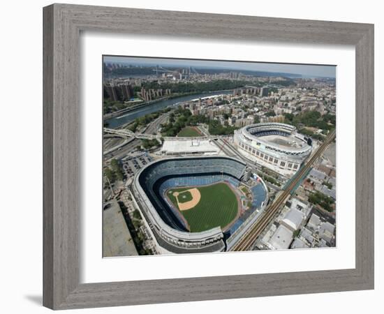 Old New York Yankees Stadium next to New Ballpark, New York, NY-null-Framed Photographic Print