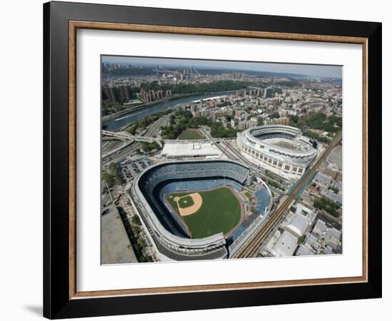 Old New York Yankees Stadium next to New Ballpark, New York, NY-null-Framed Photographic Print