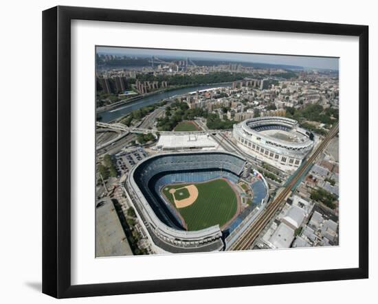 Old New York Yankees Stadium next to New Ballpark, New York, NY-null-Framed Photographic Print