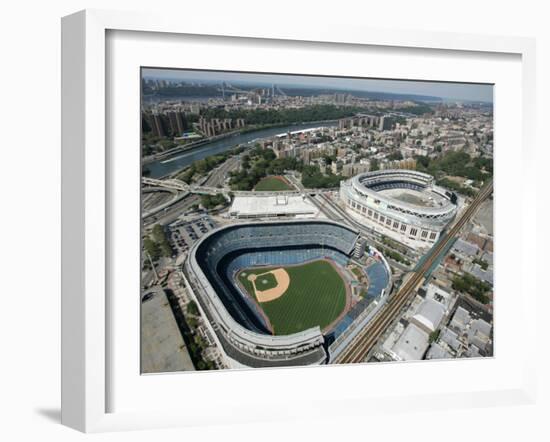 Old New York Yankees Stadium next to New Ballpark, New York, NY-null-Framed Photographic Print