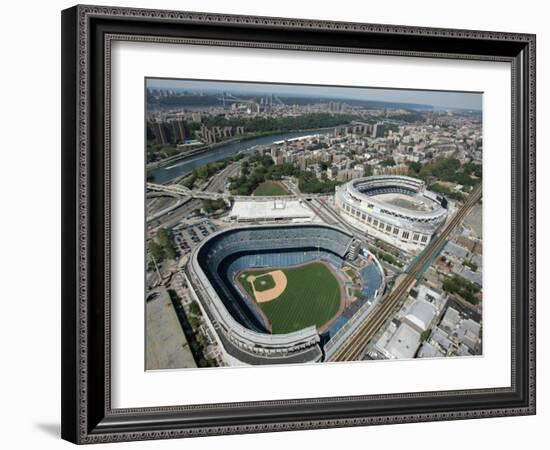 Old New York Yankees Stadium next to New Ballpark, New York, NY-null-Framed Photographic Print