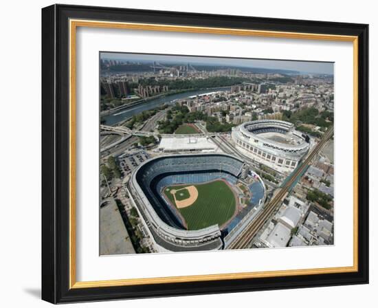 Old New York Yankees Stadium next to New Ballpark, New York, NY-null-Framed Photographic Print