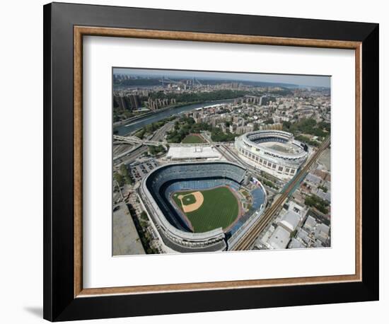 Old New York Yankees Stadium next to New Ballpark, New York, NY-null-Framed Photographic Print