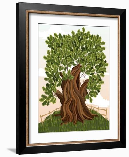 Old Oak Tree-Milovelen-Framed Art Print