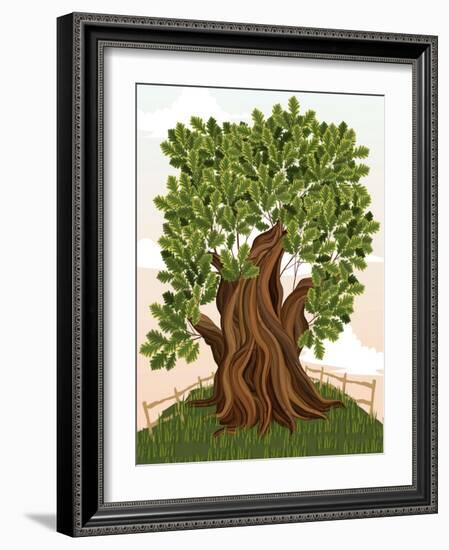 Old Oak Tree-Milovelen-Framed Art Print