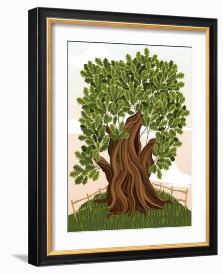 Old Oak Tree-Milovelen-Framed Art Print