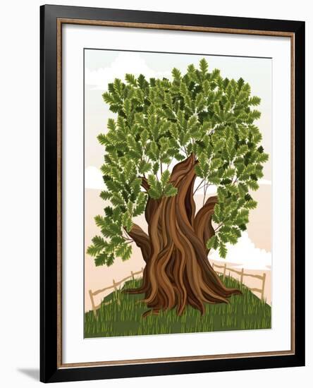 Old Oak Tree-Milovelen-Framed Art Print