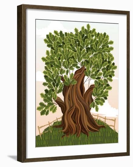 Old Oak Tree-Milovelen-Framed Art Print