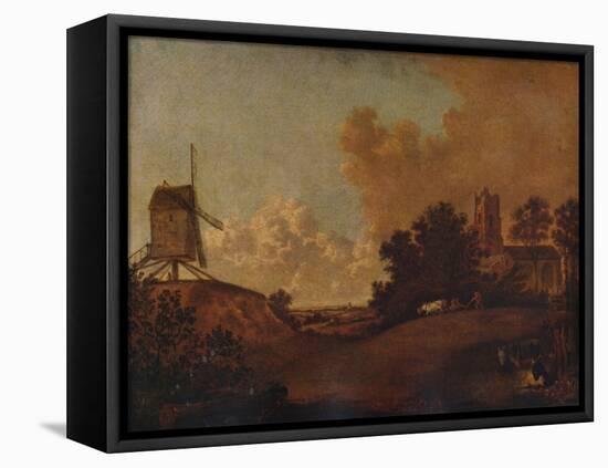 Old Orford Church and Mill, Suffolk, c1782-John Crome-Framed Premier Image Canvas