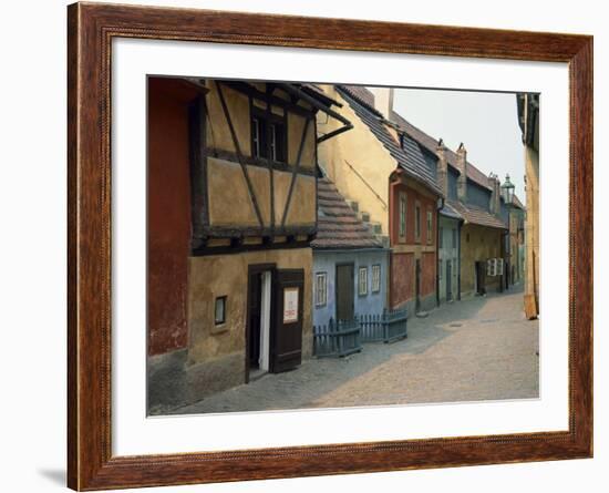 Old Painted Houses in Zlata Ulicka, in Prague, Czech Republic, Europe-Gavin Hellier-Framed Photographic Print