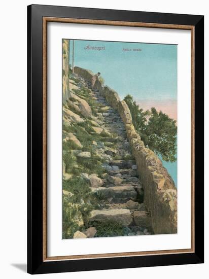 Old Path, Capri-null-Framed Art Print