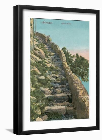 Old Path, Capri-null-Framed Art Print