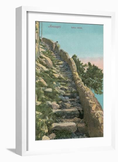 Old Path, Capri-null-Framed Art Print