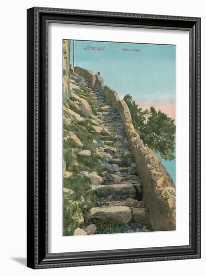 Old Path, Capri-null-Framed Art Print