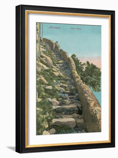 Old Path, Capri-null-Framed Art Print