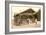 Old People with Craftsman House-null-Framed Art Print