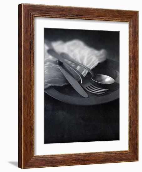 Old Pewter Flatware-Steve Lupton-Framed Photographic Print