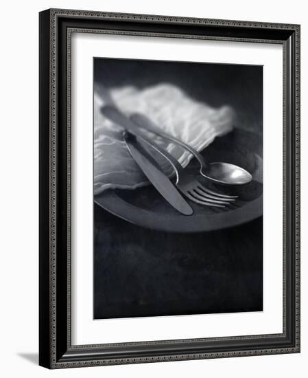 Old Pewter Flatware-Steve Lupton-Framed Photographic Print