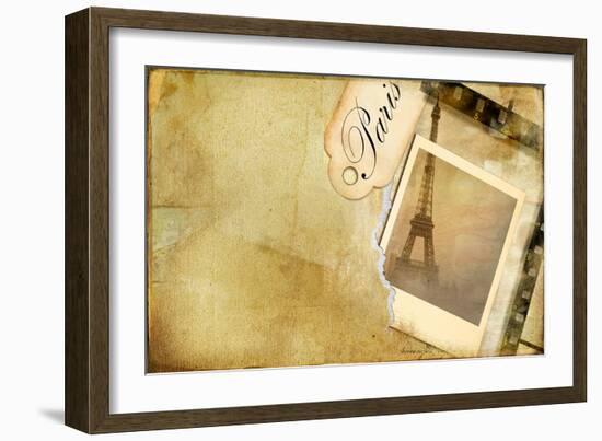 Old Photo-Album  - Vintage Cards Series Paris-Maugli-l-Framed Art Print