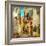 Old Pictorial Streets Of Greece - Artistic Picture-Maugli-l-Framed Premium Giclee Print