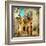 Old Pictorial Streets Of Greece - Artistic Picture-Maugli-l-Framed Art Print