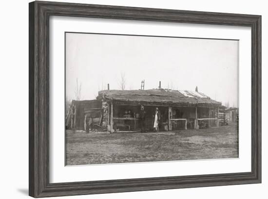 Old Piper Dan Ranch, Tongue River, Montana Territory-LA Huffman-Framed Art Print