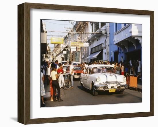 Old Pontiac, an American Car Kept Working Since Before the Revolution, Santiago De Cuba, Cuba-Tony Waltham-Framed Photographic Print
