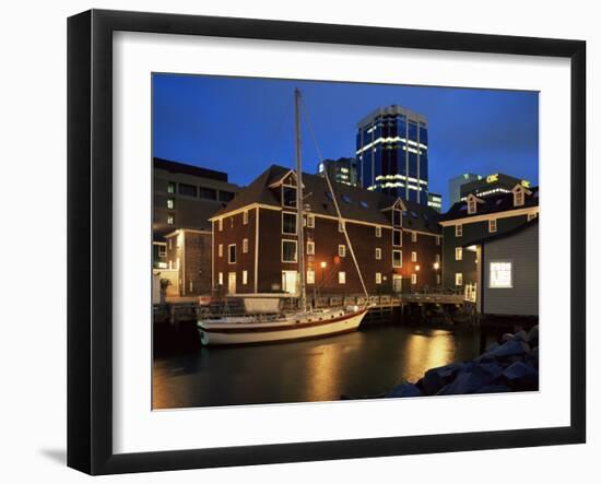 Old Port at Dusk, Halifax, Nova Scotia, Canada-Eitan Simanor-Framed Photographic Print