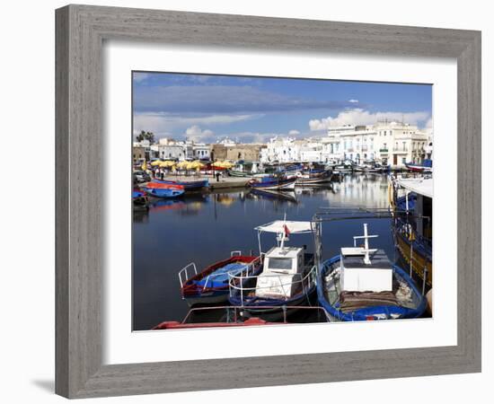 Old Port Canal and Fishing Boats, Bizerte, Tunisia, North Africa, Africa-Dallas & John Heaton-Framed Photographic Print