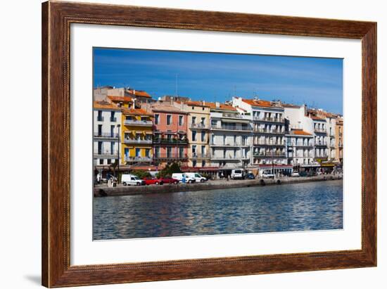 Old Port Waterfront with Buildings in the Background, Sete, Herault, Languedoc-Roussillon, France-null-Framed Photographic Print