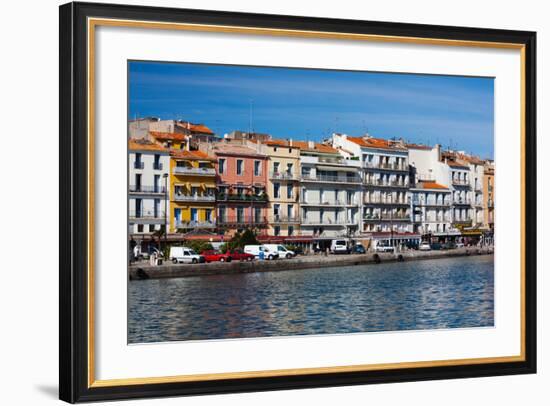 Old Port Waterfront with Buildings in the Background, Sete, Herault, Languedoc-Roussillon, France-null-Framed Photographic Print