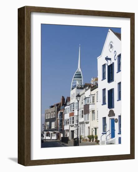 Old Portsmouth with the Spinnaker Tower Behind, Portsmouth, Hampshire, England, UK, Europe-Ethel Davies-Framed Photographic Print