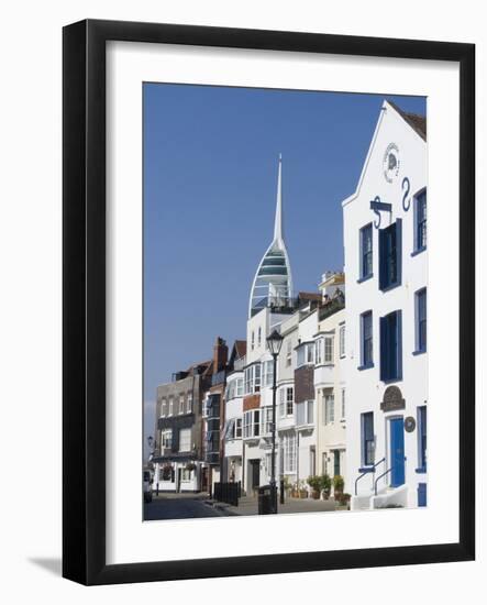 Old Portsmouth with the Spinnaker Tower Behind, Portsmouth, Hampshire, England, UK, Europe-Ethel Davies-Framed Photographic Print