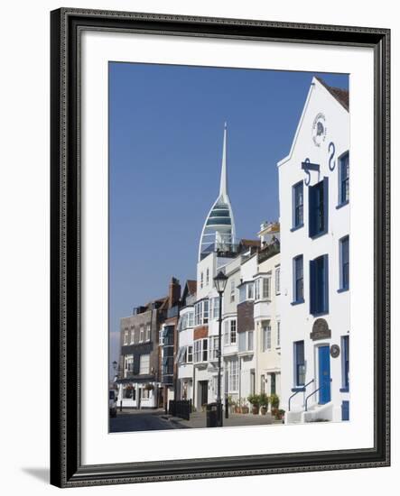 Old Portsmouth with the Spinnaker Tower Behind, Portsmouth, Hampshire, England, UK, Europe-Ethel Davies-Framed Photographic Print