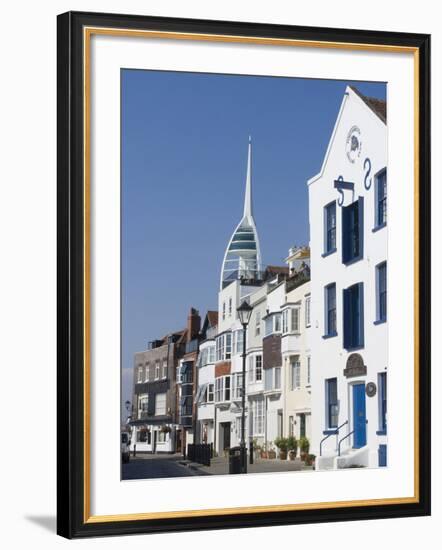 Old Portsmouth with the Spinnaker Tower Behind, Portsmouth, Hampshire, England, UK, Europe-Ethel Davies-Framed Photographic Print