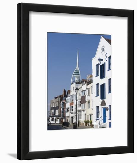 Old Portsmouth with the Spinnaker Tower Behind, Portsmouth, Hampshire, England, UK, Europe-Ethel Davies-Framed Photographic Print