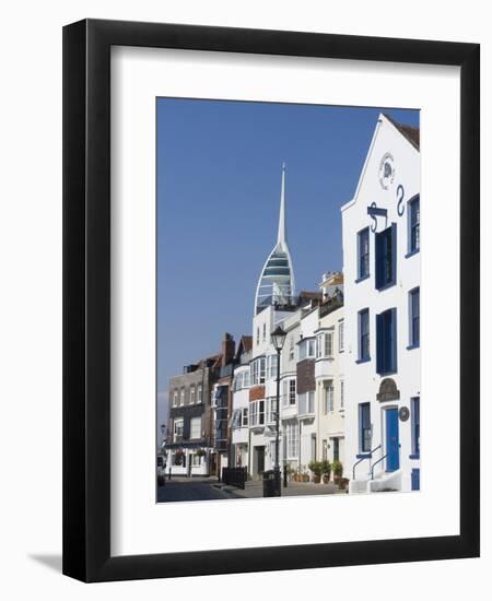 Old Portsmouth with the Spinnaker Tower Behind, Portsmouth, Hampshire, England, UK, Europe-Ethel Davies-Framed Photographic Print