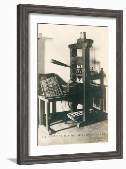 Old Printing Press-null-Framed Art Print