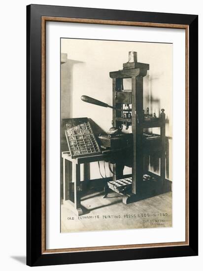 Old Printing Press-null-Framed Art Print