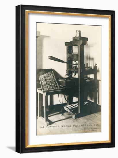 Old Printing Press-null-Framed Art Print