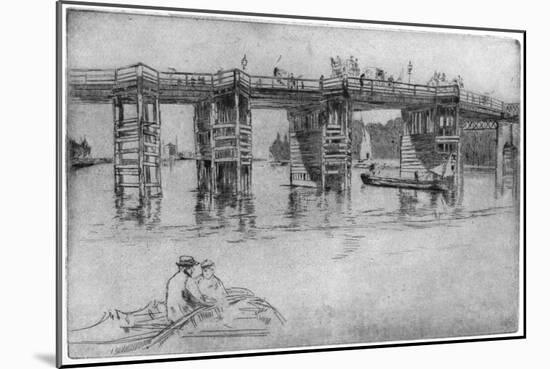 Old Putney Bridge, 1879-James Abbott McNeill Whistler-Mounted Giclee Print