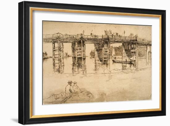 Old Putney Bridge, 1879-James Abbott McNeill Whistler-Framed Giclee Print