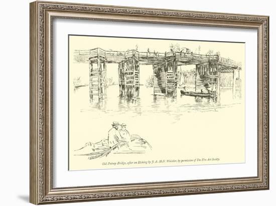 Old Putney Bridge-James Abbott McNeill Whistler-Framed Giclee Print