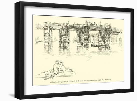 Old Putney Bridge-James Abbott McNeill Whistler-Framed Giclee Print