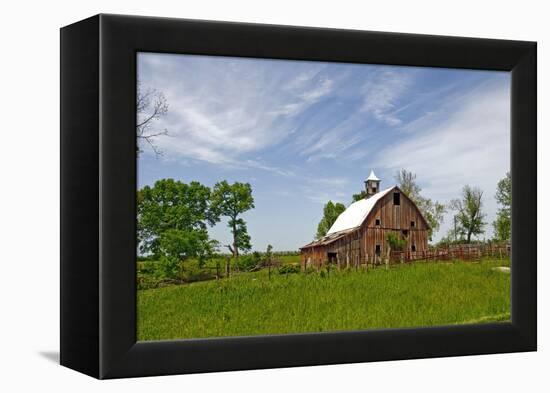 Old Red Barn, Kansas, USA-Michael Scheufler-Framed Premier Image Canvas