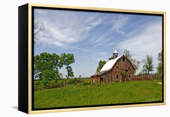 Old Red Barn, Kansas, USA-Michael Scheufler-Framed Premier Image Canvas