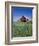 Old Red Barn with Spring Wildflowers, Grangeville, Idaho, USA-Terry Eggers-Framed Photographic Print