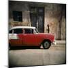 Old Red Car, Havana, Cuba, West Indies, Central America-Lee Frost-Mounted Photographic Print