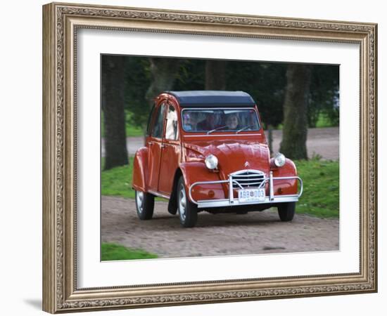 Old Red Citroen, Bodega Bouza Winery, Canelones, Montevideo, Uruguay-Per Karlsson-Framed Photographic Print