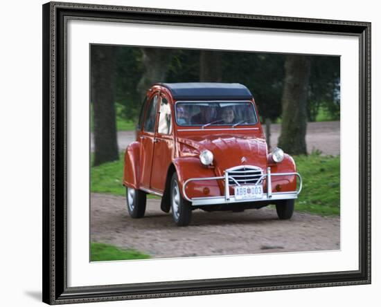 Old Red Citroen, Bodega Bouza Winery, Canelones, Montevideo, Uruguay-Per Karlsson-Framed Photographic Print